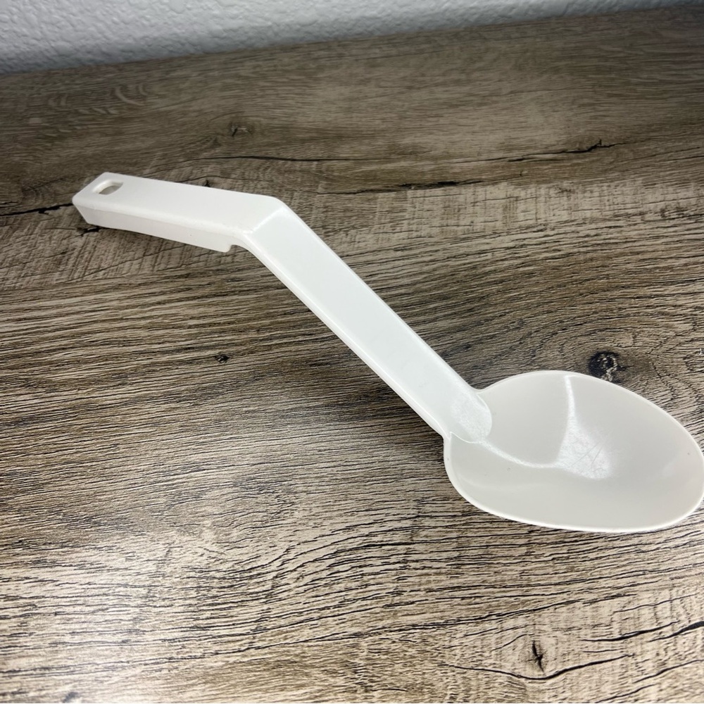 Vintage EKCO USA Nylon Cream‎ Top Milk Separator Spoon Ladle Ivory 9.5"
